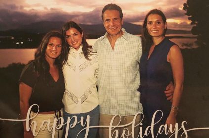 Andrew Cuomo Smiling With His Daughters At Sunset Photo credit:  Gov. Andrew Cuomo Facebook