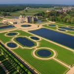 Arial View of Château De Chantilly Estate France