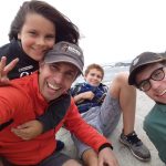 Joao Perre Viana On Beach Smiling With His Children