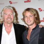 Richard Branson Smiling For Photo With Arm Around His Son Photo: iStock