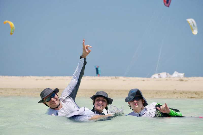 Vitali Klitschko Laying In Water With His Children In Egypt After Kitesurfing